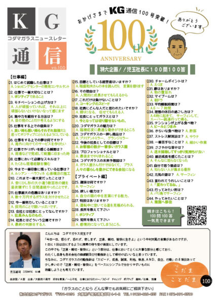 100号KG通信表面
