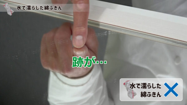 クイックリーンプロ拭き比べ動画ブログ（拭き跡が残る）