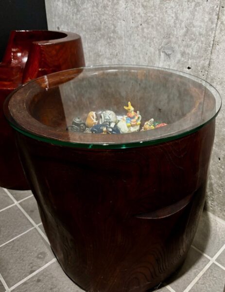 臼の上にトップガラス