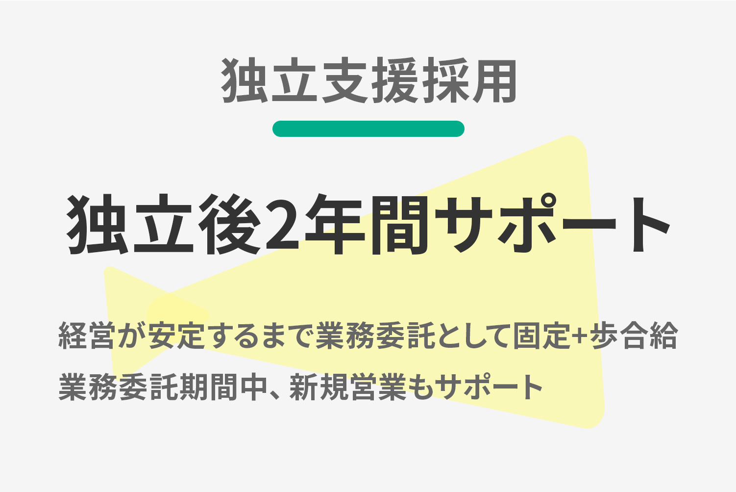 【独立支援採用】独立後2年サポート